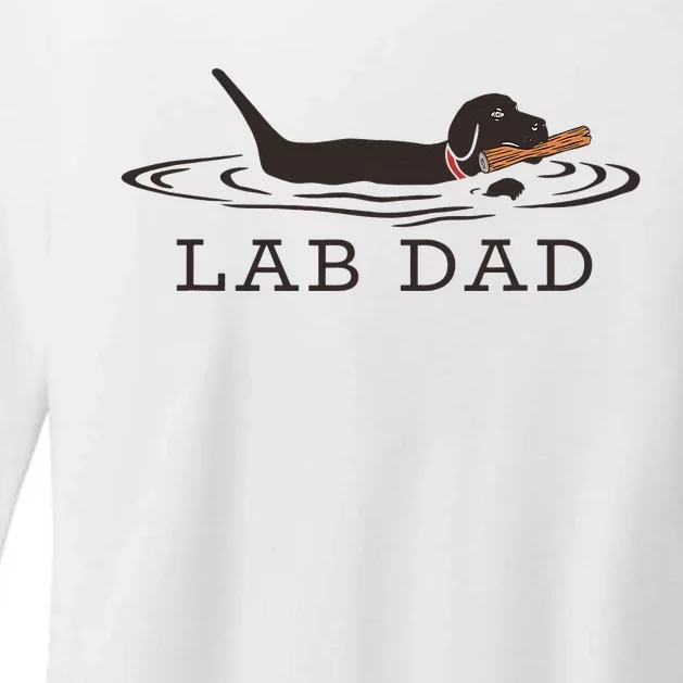 Lab Dad Labrador Retriever Dog Owner Womens CVC Long Sleeve Shirt