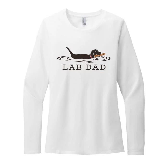 Lab Dad Labrador Retriever Dog Owner Womens CVC Long Sleeve Shirt