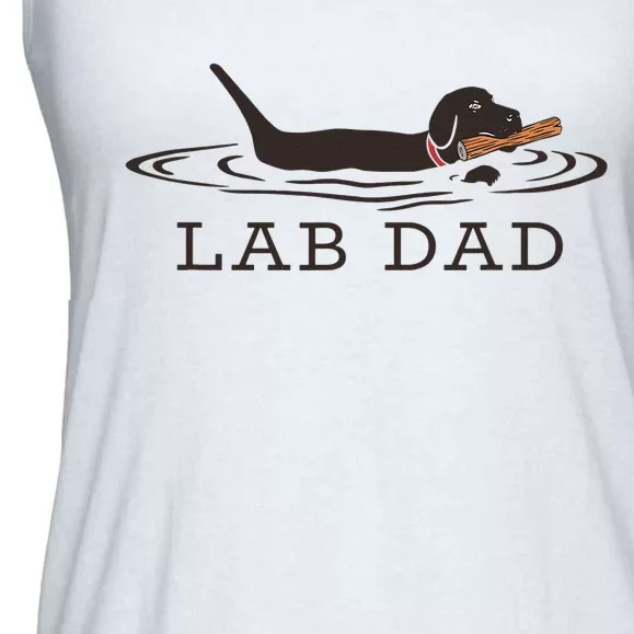 Lab Dad Labrador Retriever Dog Owner Ladies Essential Flowy Tank