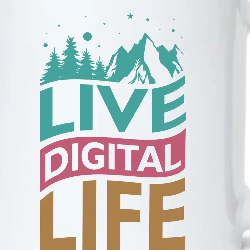 Live Digital Life Black Color Changing Mug