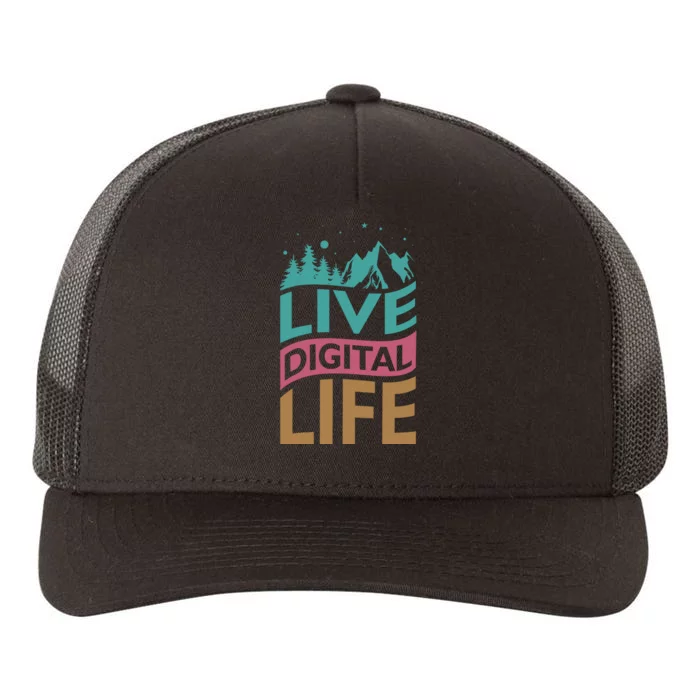 Live Digital Life Yupoong Adult 5-Panel Trucker Hat