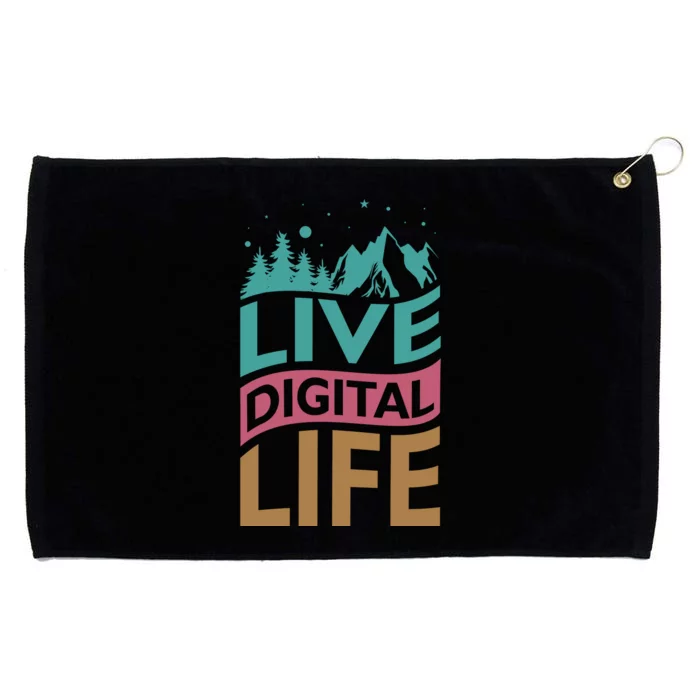 Live Digital Life Grommeted Golf Towel