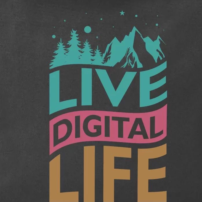 Live Digital Life Zip Tote Bag