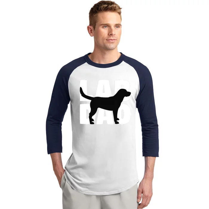 Lab Dad Labrador Retriever Dad Gift For Dog Dads Baseball Sleeve Shirt