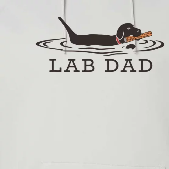 Lab Dad Labrador Retriever Dog Owner Performance Fleece Hoodie