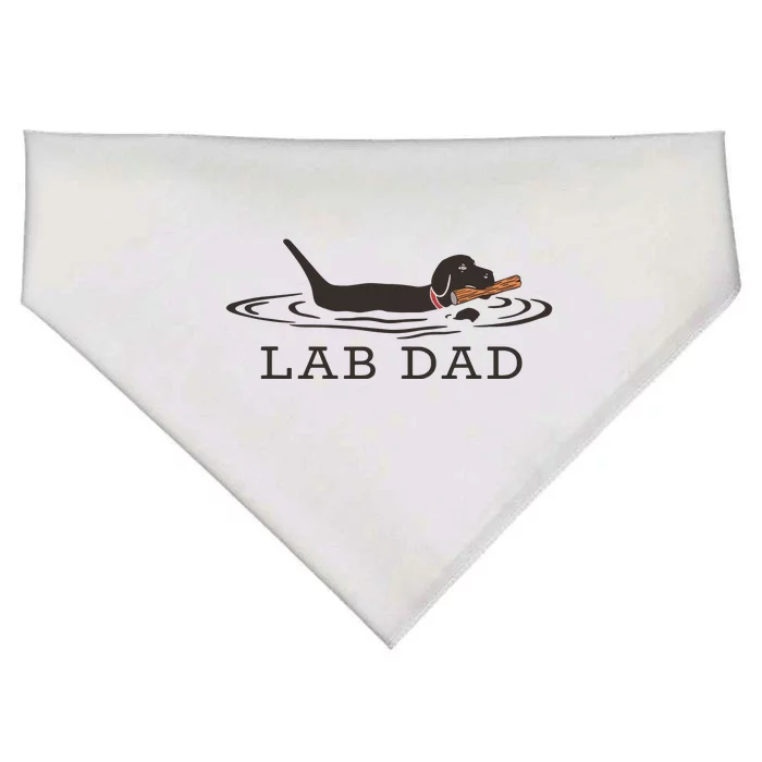 Lab Dad Labrador Retriever Dog Owner USA-Made Doggie Bandana