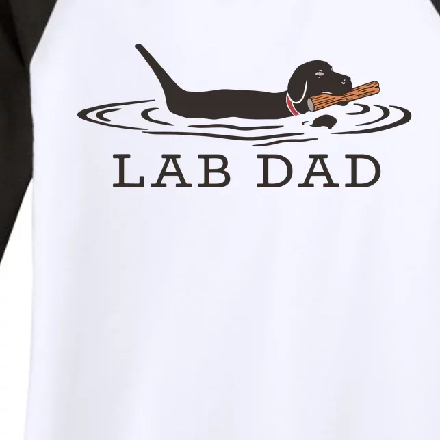 Lab Dad Labrador Retriever Dog Owner Women's Tri-Blend 3/4-Sleeve Raglan Shirt