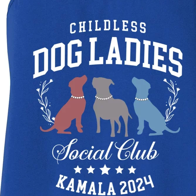 Less Dog Lady Kamala Kamala President 2024 Power Cool Gift Women's Racerback Tank