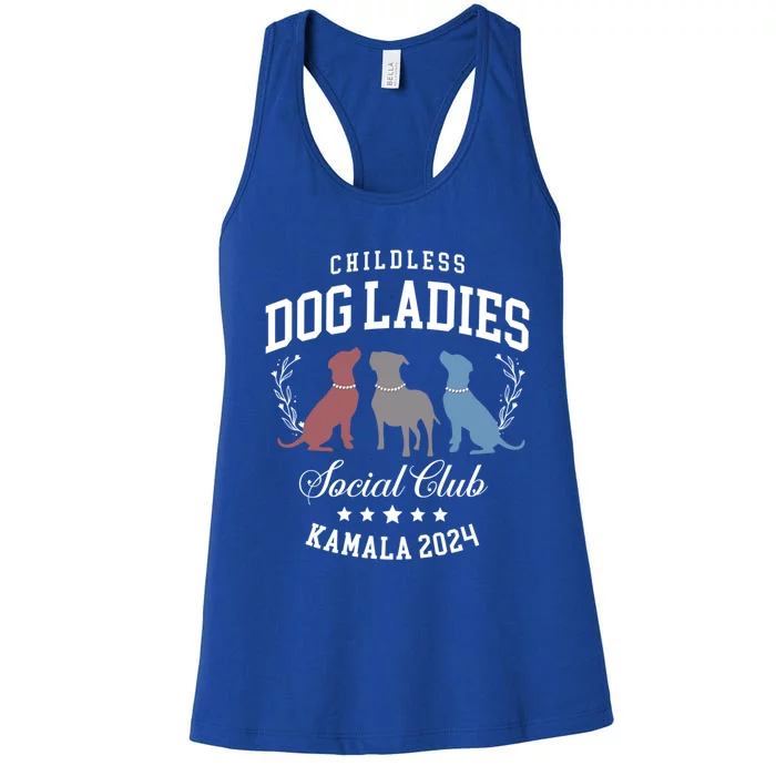 Less Dog Lady Kamala Kamala President 2024 Power Cool Gift Women's Racerback Tank