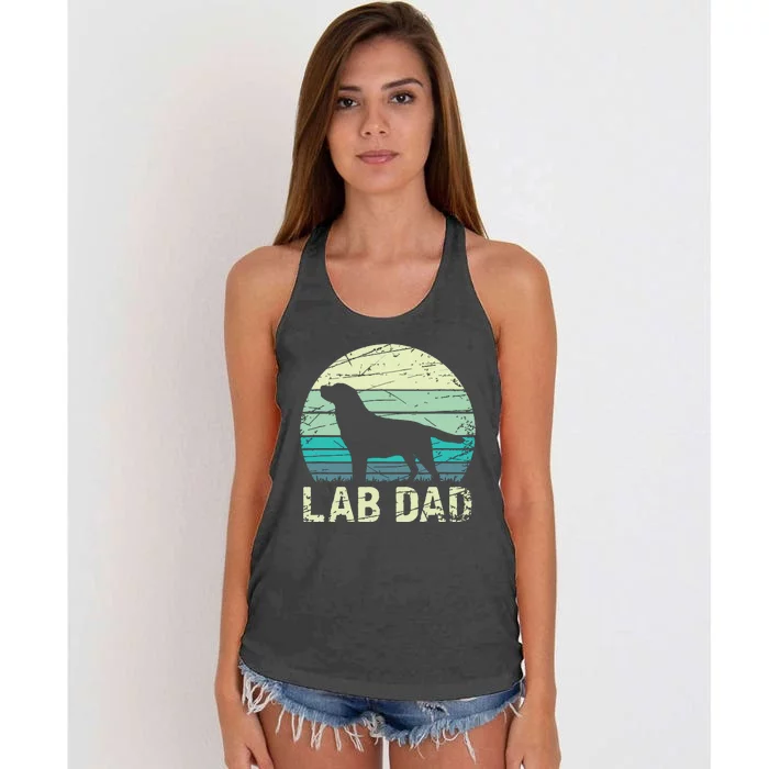 Lab Dad Labrador Women's Knotted Racerback Tank