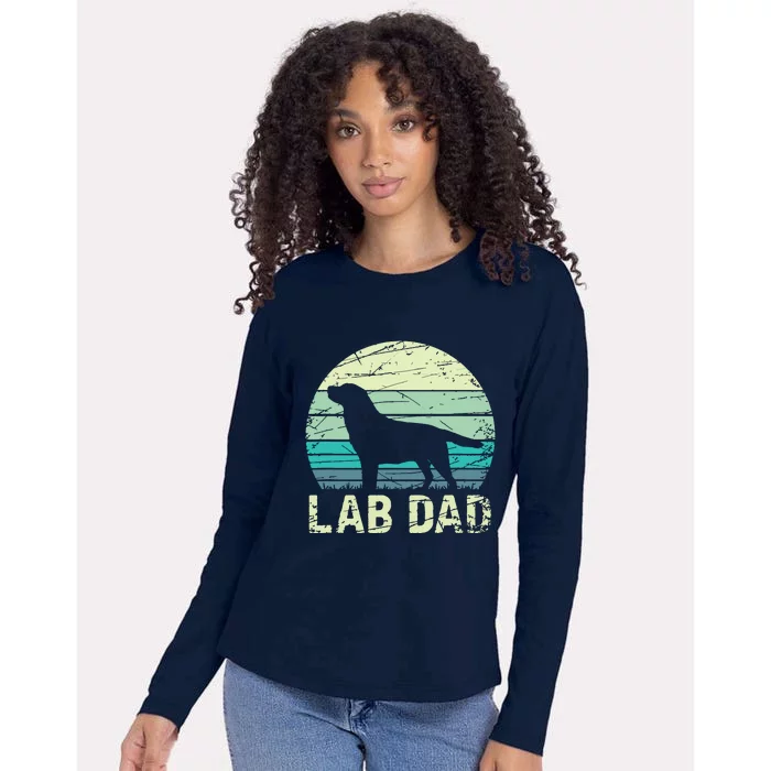 Lab Dad Labrador Womens Cotton Relaxed Long Sleeve T-Shirt