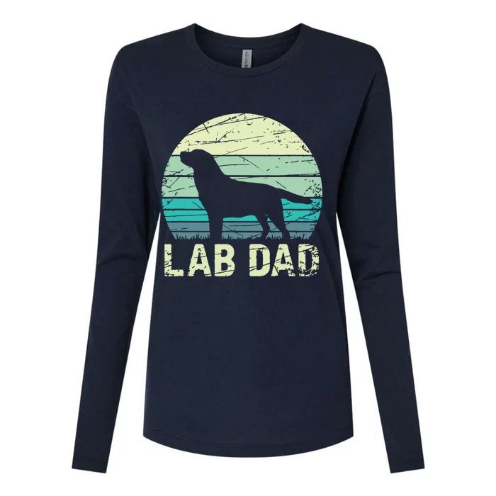 Lab Dad Labrador Womens Cotton Relaxed Long Sleeve T-Shirt