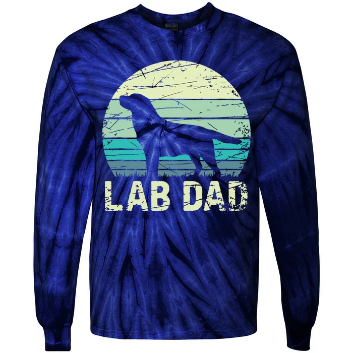 Lab Dad Labrador Tie-Dye Long Sleeve Shirt