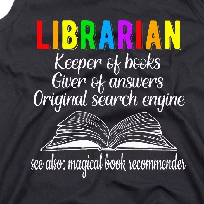 Librarian Definition Library Worker Day Tank Top