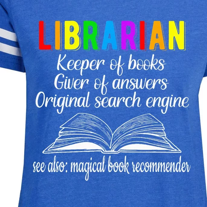 Librarian Definition Library Worker Day Enza Ladies Jersey Football T-Shirt