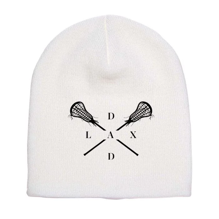 Lax Dad Lacrosse For Lacrosse Player Short Acrylic Beanie