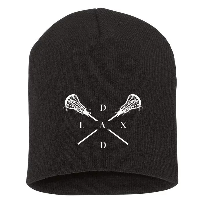 Lax Dad Lacrosse For Lacrosse Dad Short Acrylic Beanie