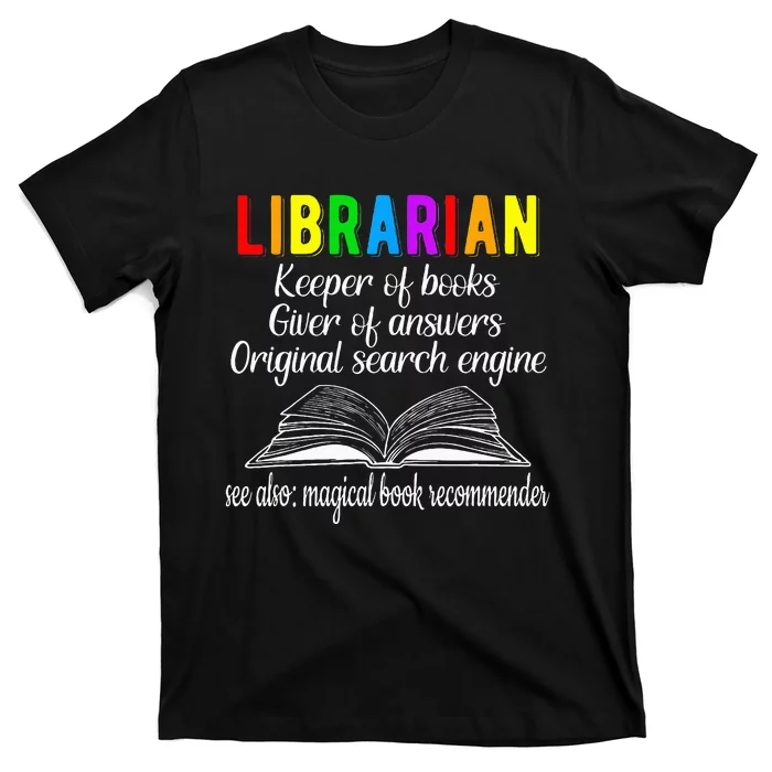 Librarian Definition Library Worker Day T-Shirt