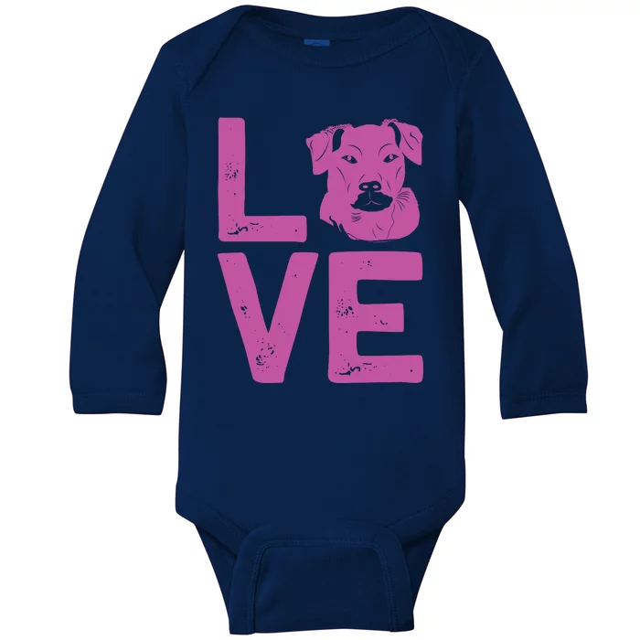 Love Dog Baby Long Sleeve Bodysuit