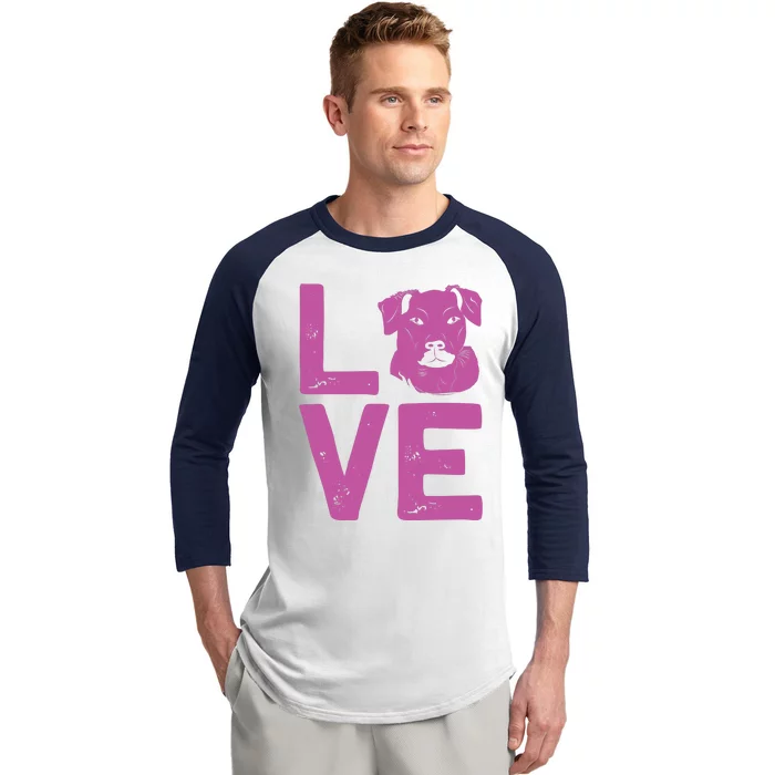 Love Dog Baseball Sleeve Shirt