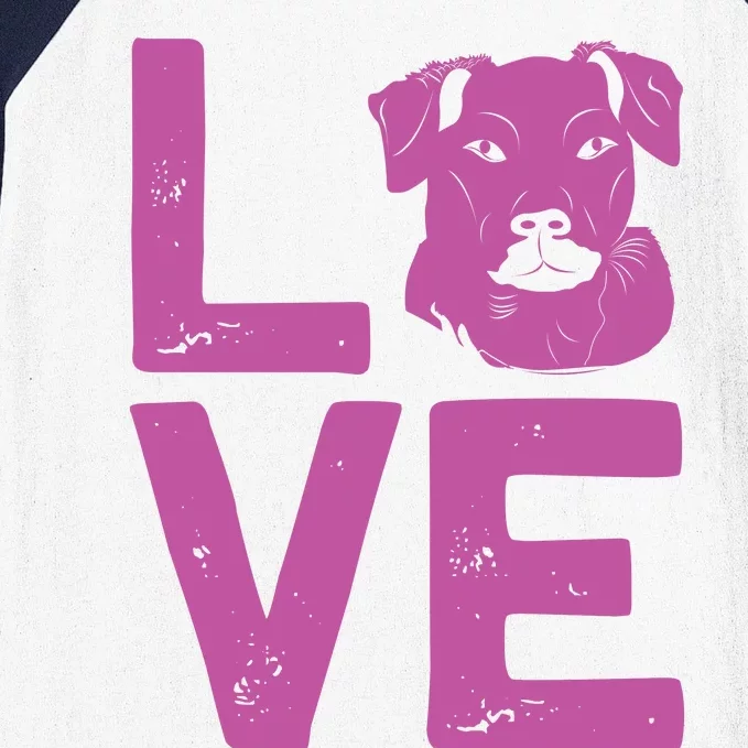 Love Dog Baseball Sleeve Shirt