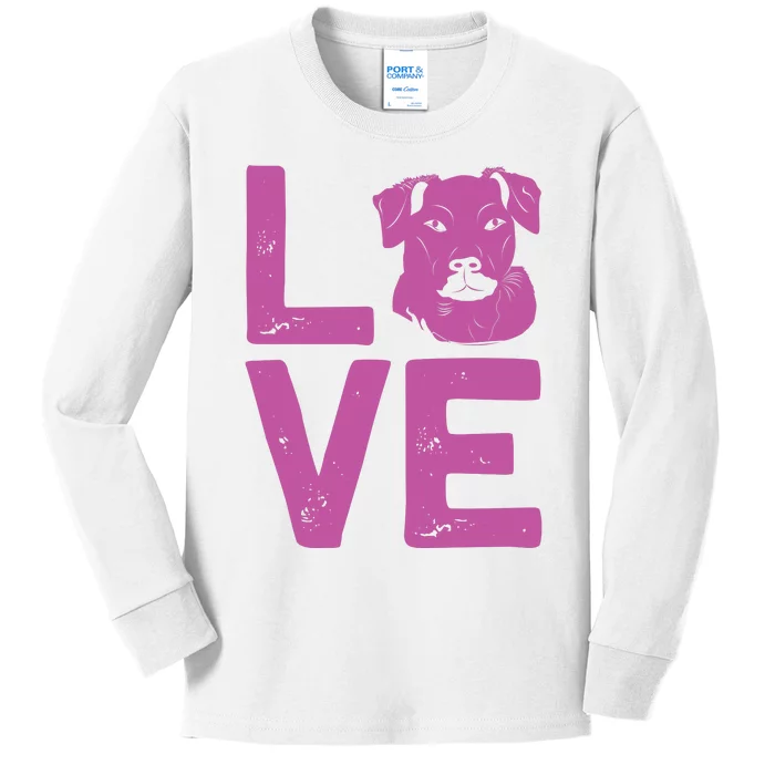 Love Dog Kids Long Sleeve Shirt