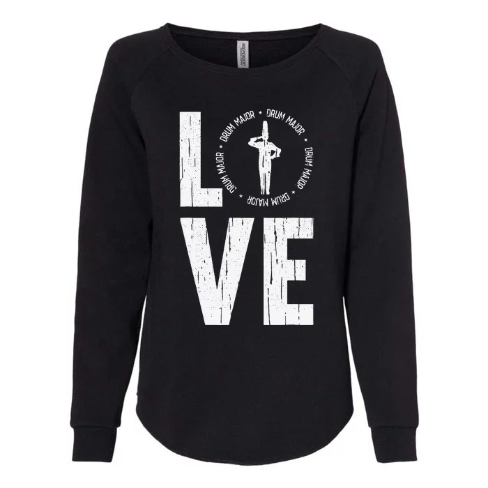 Love Drum Major Cool Marching Band Director Womens California Wash Sweatshirt