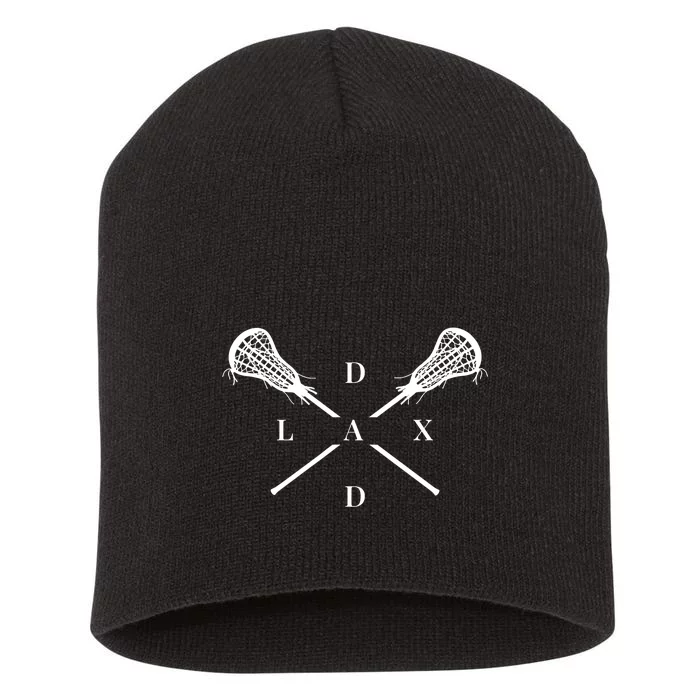 Lax Dad Me.ns Lacrosse For Lacrosse Dad Short Acrylic Beanie