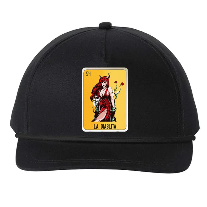 La Diablita Mexican Slang Chicano Bingo Cards Snapback Five-Panel Rope Hat