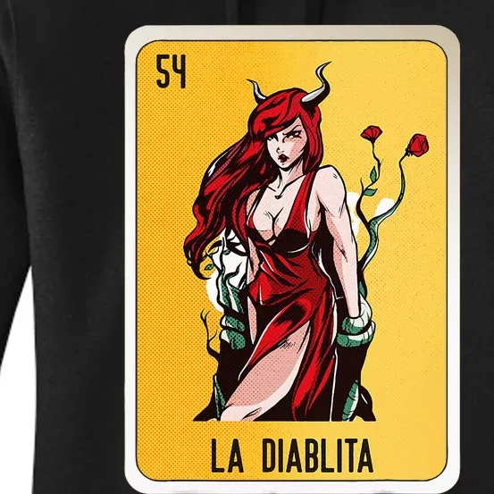 La Diablita Mexican Slang Chicano Bingo Cards Women's Pullover Hoodie