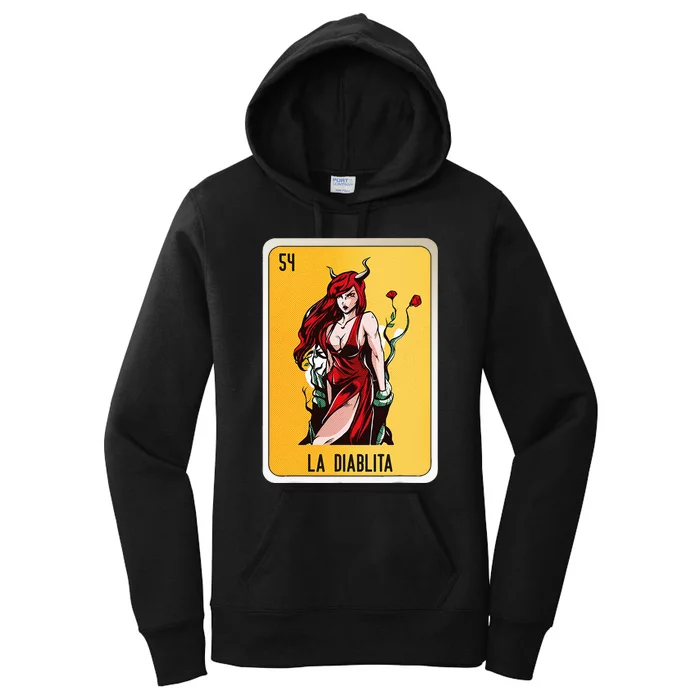 La Diablita Mexican Slang Chicano Bingo Cards Women's Pullover Hoodie