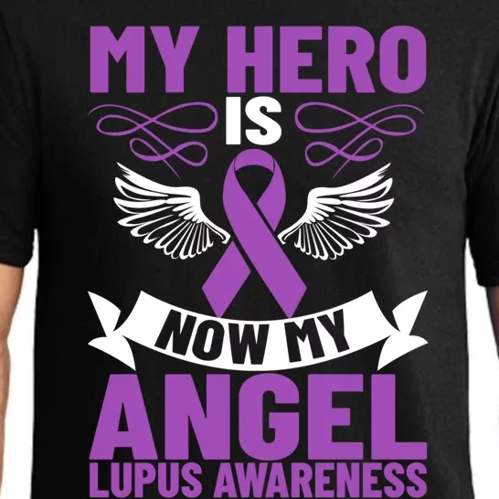 Lupus Diagnosis My Hero Is Now My Angel Lupus Cancer Funny Gift Pajama Set