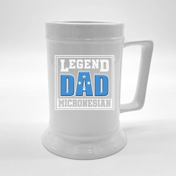 Legend Dad Micronesian Micronesia Flag Gift Father Day Front & Back Beer Stein