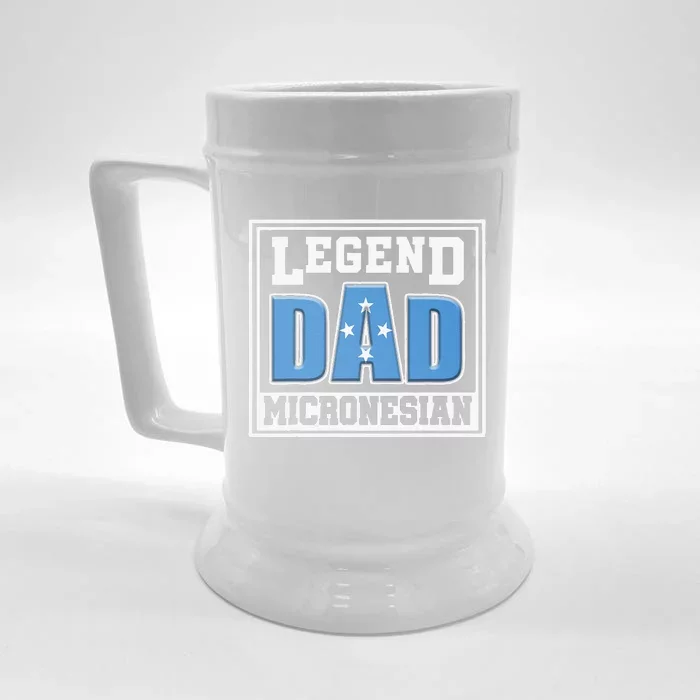 Legend Dad Micronesian Micronesia Flag Gift Father Day Front & Back Beer Stein