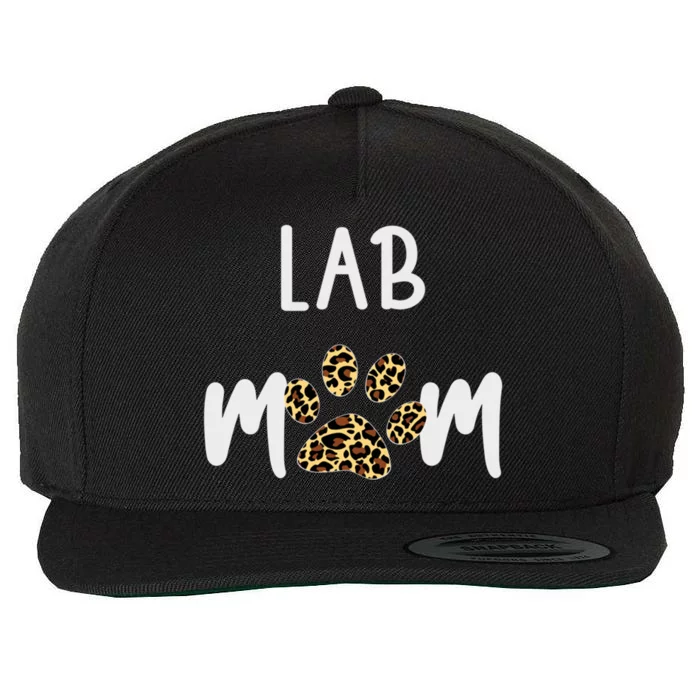 Lab Dog Mom Gift Funny Labrador Retriever Dog Lover Cool Gift Wool Snapback Cap