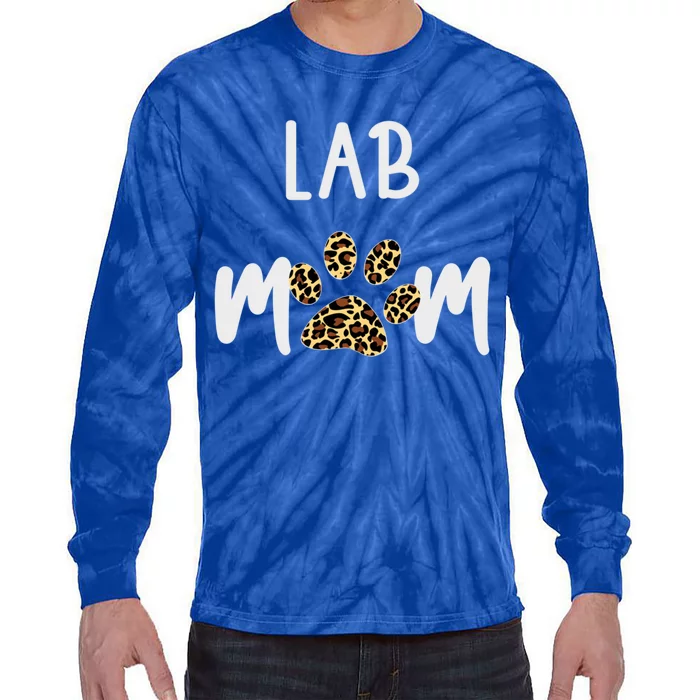 Lab Dog Mom Gift Funny Labrador Retriever Dog Lover Cool Gift Tie-Dye Long Sleeve Shirt