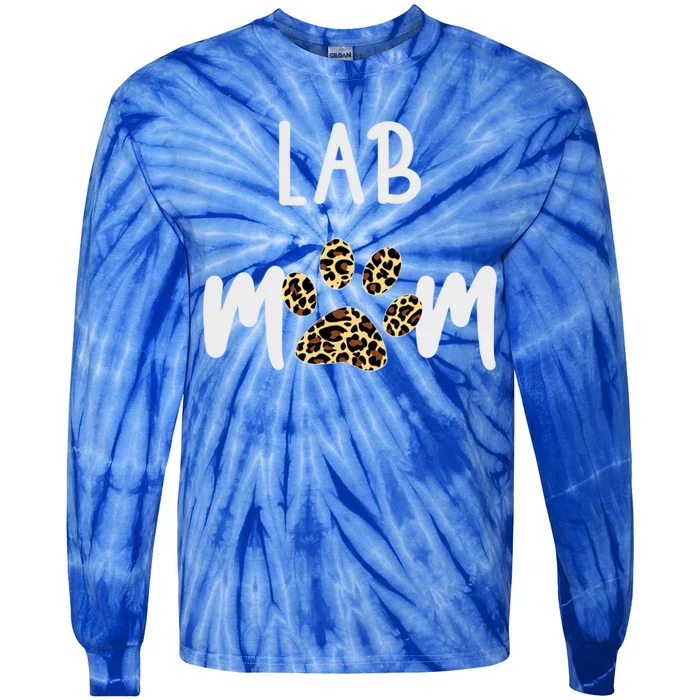 Lab Dog Mom Gift Funny Labrador Retriever Dog Lover Cool Gift Tie-Dye Long Sleeve Shirt