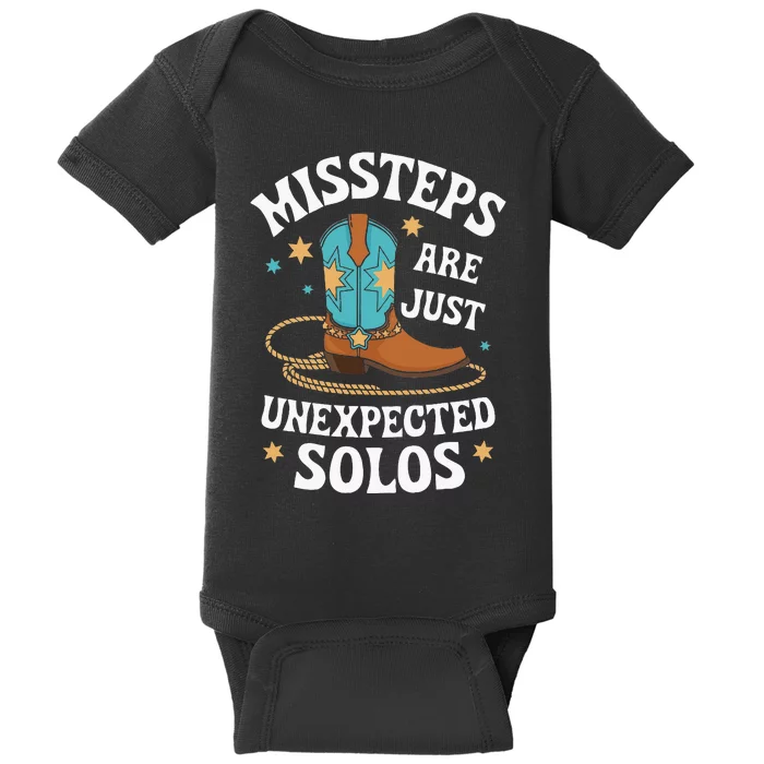 Line Dancing Missteps Are Just Unexpected Solos Line Dancer Baby Bodysuit