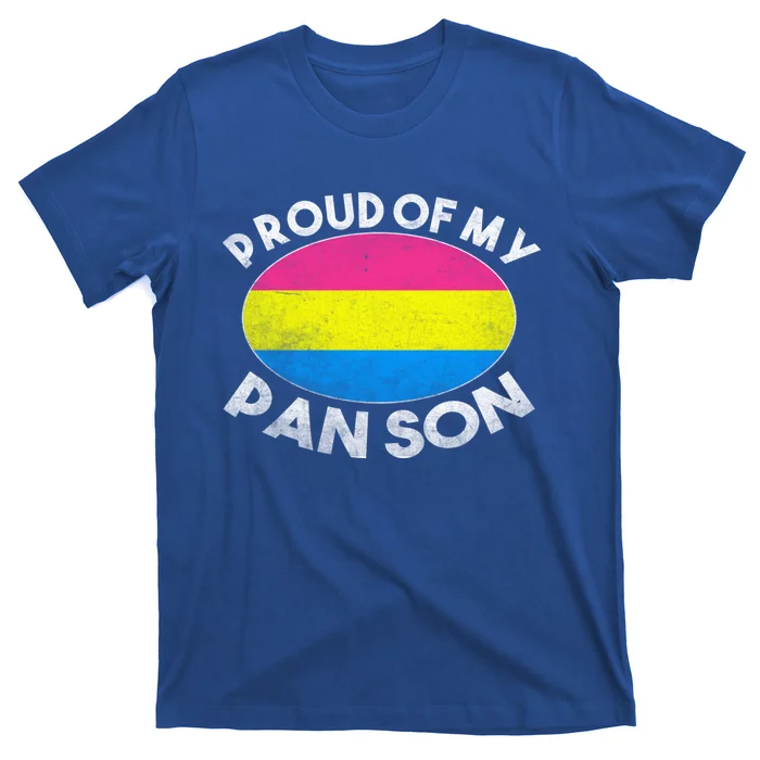 Lgbt Dad Mom Heart Proud Of My Pansexual Son Pan Pride Flag Cool Gift T-Shirt