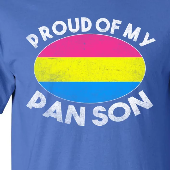 Lgbt Dad Mom Heart Proud Of My Pansexual Son Pan Pride Flag Cool Gift Tall T-Shirt