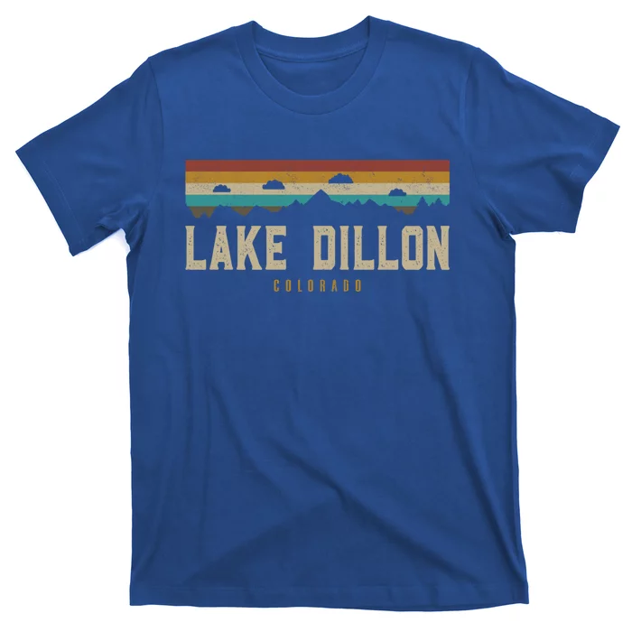 Lake Dillon Mountains Colorado Hiking Outdoors Retro Gift T-Shirt