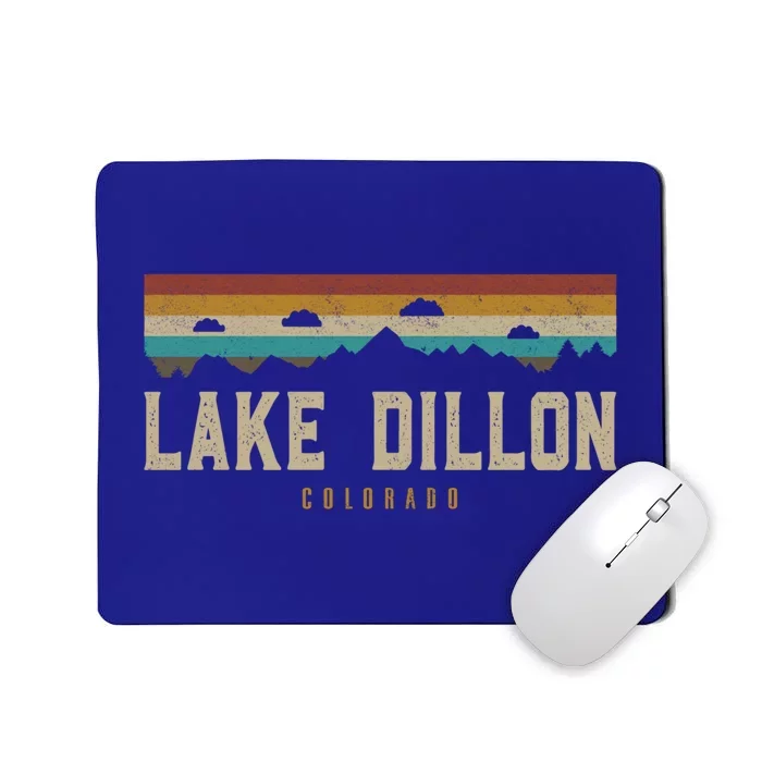 Lake Dillon Mountains Colorado Hiking Outdoors Retro Gift Mousepad