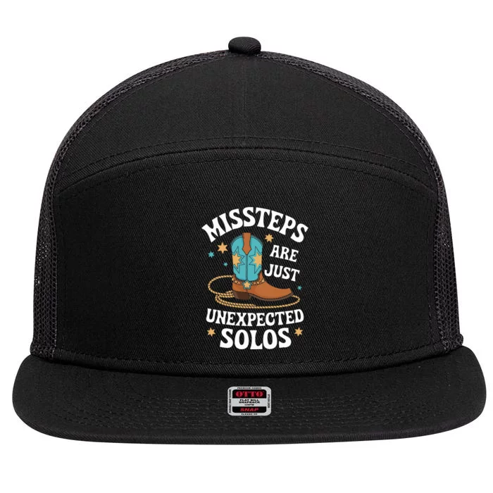 Line Dancing Missteps Are Just Unexpected Solos Line Dancer 7 Panel Mesh Trucker Snapback Hat