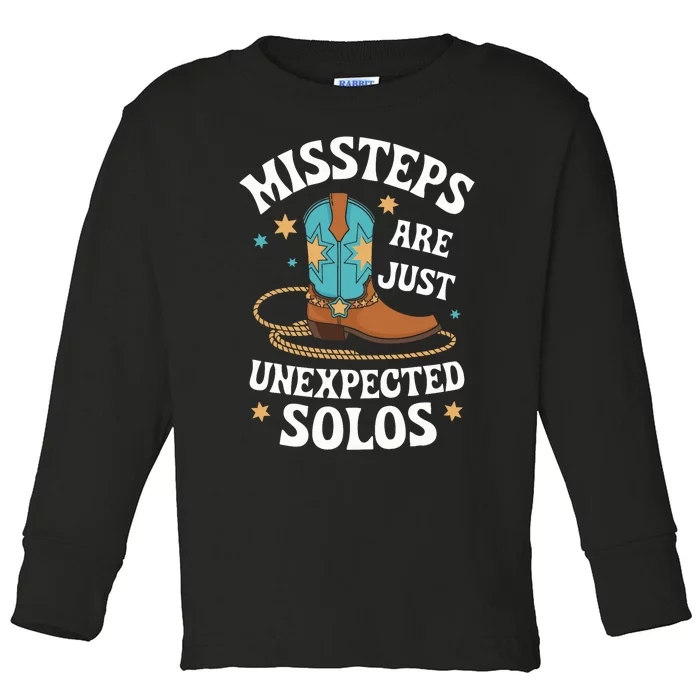 Line Dancing Missteps Are Just Unexpected Solos Line Dancer Toddler Long Sleeve Shirt