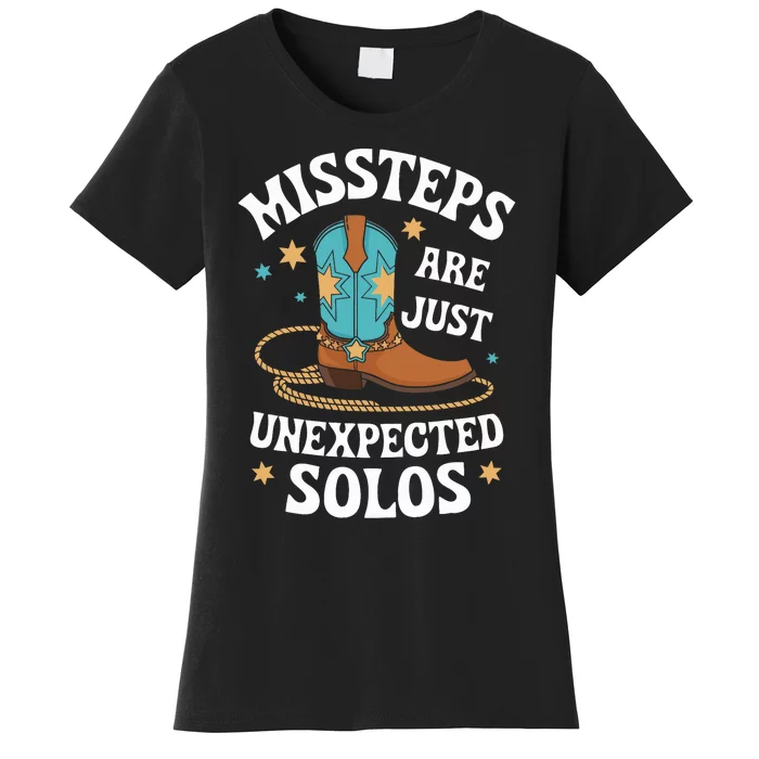 Line Dancing Missteps Are Just Unexpected Solos Line Dancer Women's T-Shirt