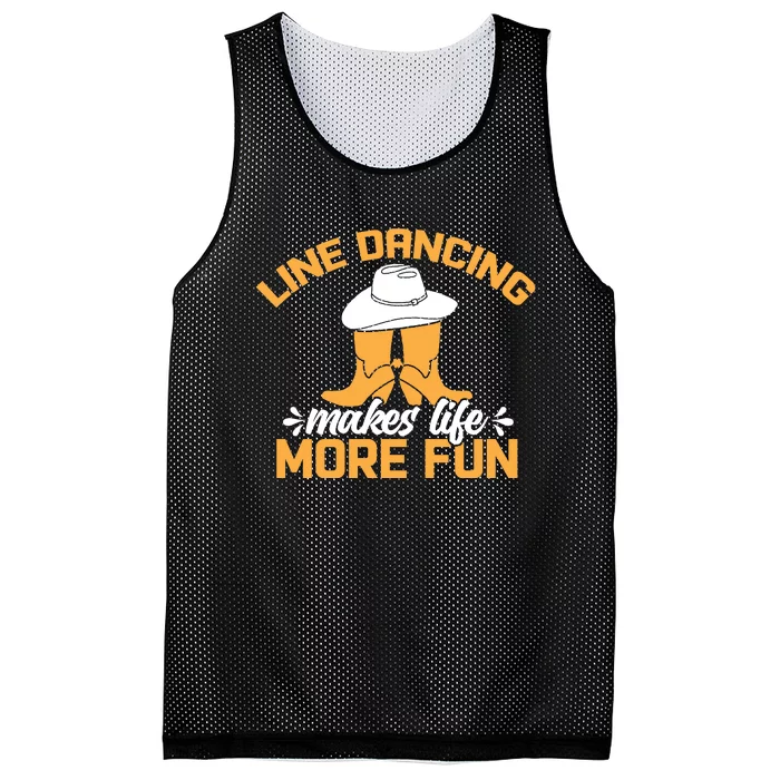 Line Dancing Makes Life More Fun Mesh Reversible Basketball Jersey Tank