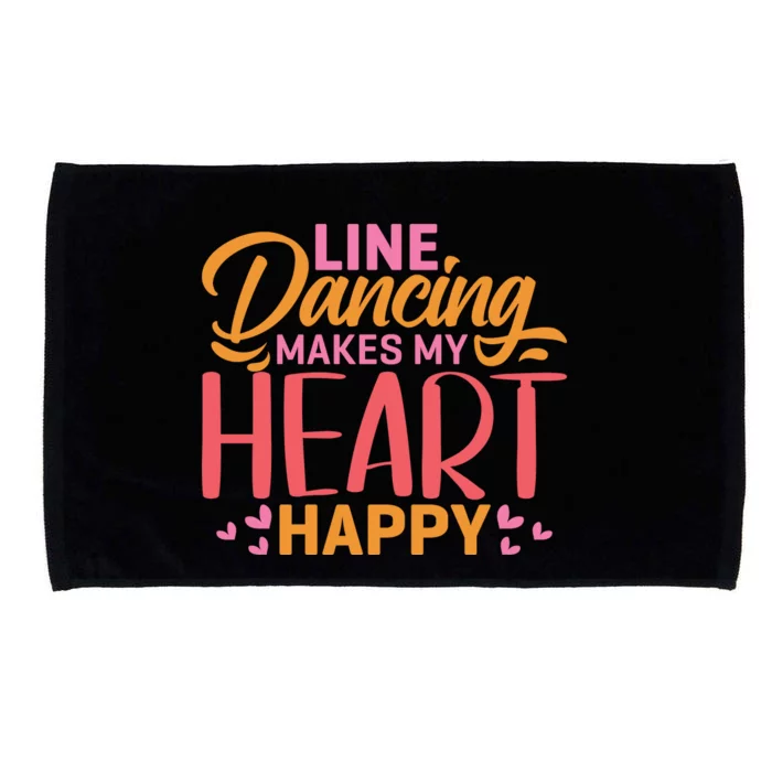 Line Dancing Makes My Heart Happy Microfiber Hand Towel