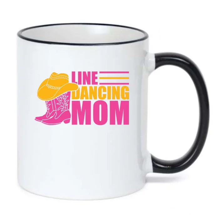 Line Dancing Mom T Black Color Changing Mug