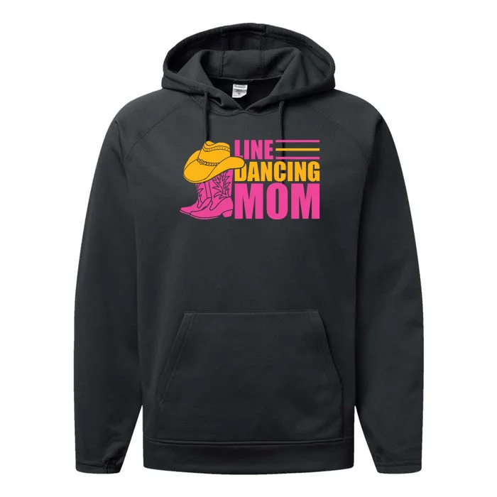 Line Dancing Mom T Performance Fleece Hoodie