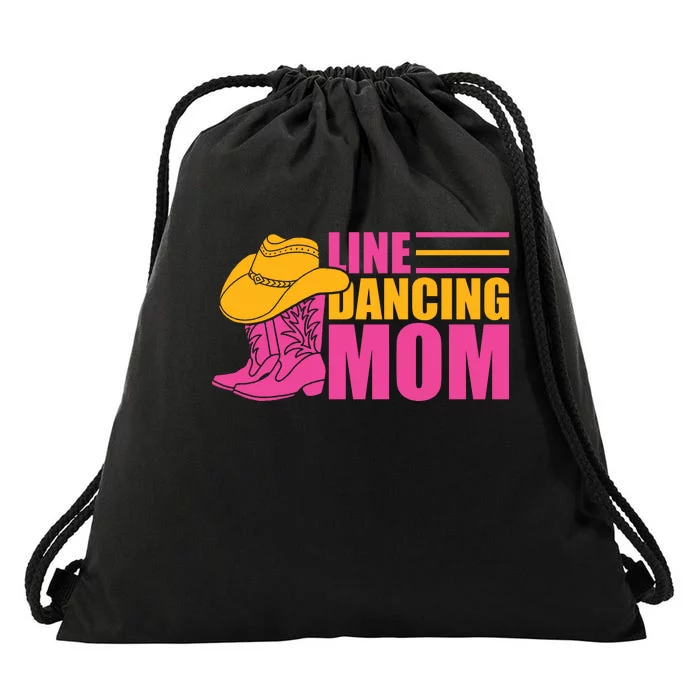 Line Dancing Mom T Drawstring Bag